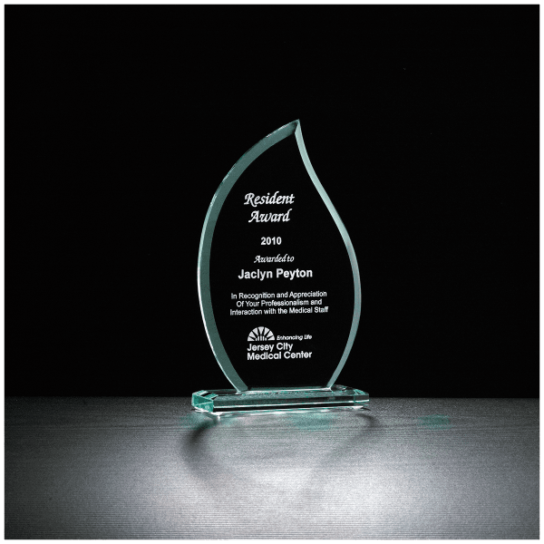 6 1/2" Flame Series Glass Award