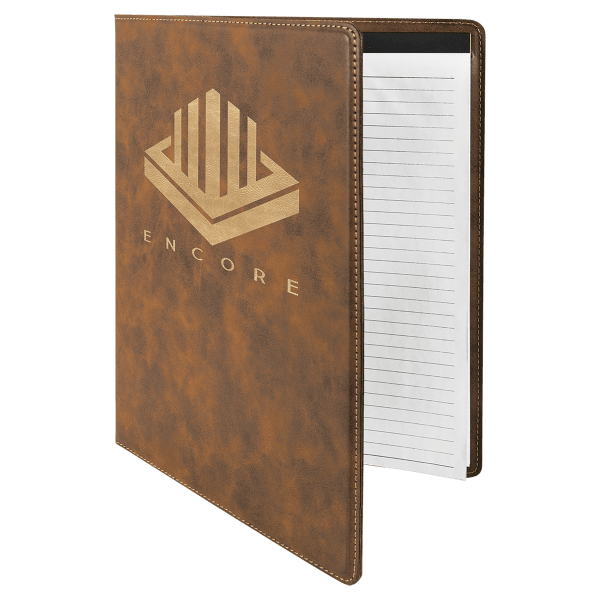 9 1/2" x 12" Laserable Leatherette Portfolio with Notepad - Image 9