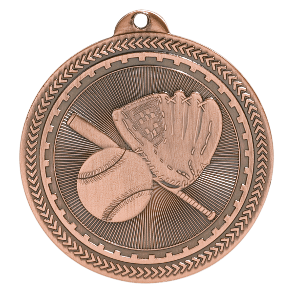 2" Baseball/Softball Laserable BriteLazer Medal - Image 3