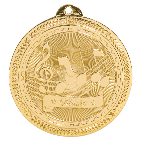 2" Music Laserable BriteLazer Medal