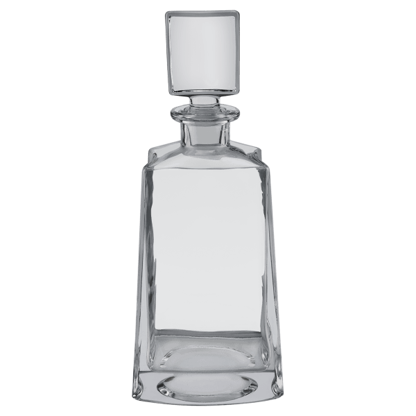 750mL 12" Tequila Decanter with Black Gift Box and Printed Paper Sleeve