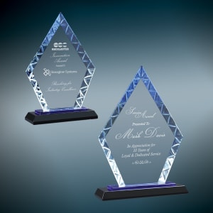 Diamond Accent Glass on Blue & Black Base Sample Set