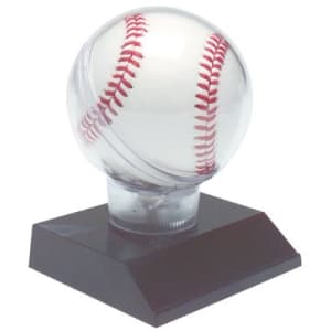 4 1/2″ Pre-Assembled All Star Baseball Holder on Black Plastic Base