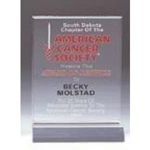 4″ x 5″ Clear Rectangle Acrylic (Base not included)