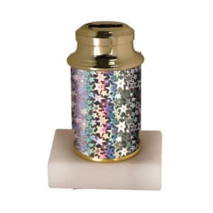 4 3/8″ Silver Star Column with Base & Inst-Award Lid