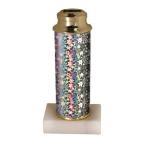 6 3/8″ Silver Star Column with Base & Inst-Award Lid