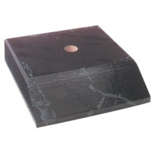 3 1/8″ x 4″ Black Marble Finish Centerhole Countersunk Slant Front Trophy Base