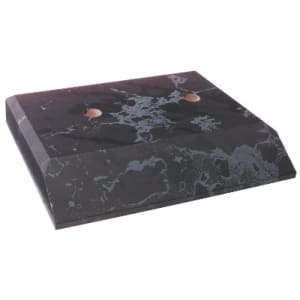 3 3/4″ x 5 3/4″ Black Marble Finish 2 Hole Countersunk Slant Front Trophy Base