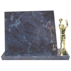 9 3/4″ x 7 3/4″ Black Marble Finish Standup Plaque