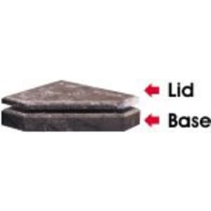 8″ x 8″ x 1 1/2″ Black Marble Finish 3-Post Base