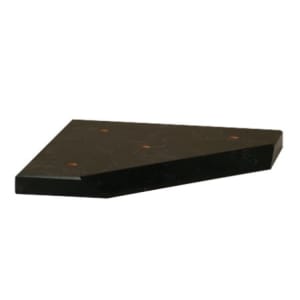 8 1/4″ x 8 1/4″ x 3/4″ Black Marble Finish Slant Front 3-Post Base