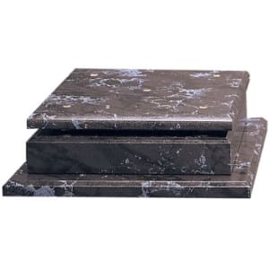 9 3/4″ x 9 3/4″ x 2 1/8″ Black Marble Finish 4-Post Set