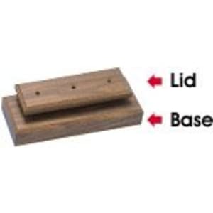 3 1/2″ x 9″ x 1 1/2″ Walnut Finish Base