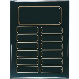 12 Plate Black Piano Finish Completed Perpetual Plaque