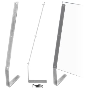 24″ Silver Standing Acrylic Bracket-Priced Per Piece