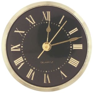 3″ Gold Roman Black-Face Clock