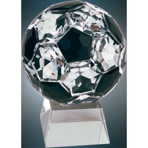 11 1/4″ Crystal Soccer Ball on Clear Base
