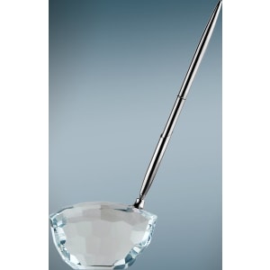 3 3/8″ x 9″ Crystal Golf Club with Pen