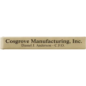 6 1/2″ x 1″ Light Brown Laserable Leatherette Single Pen Case
