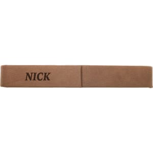 6 1/2″ x 1″ Dark Brown Laserable Leatherette Single Pen Case