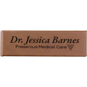 6 1/2″ x 2″ Dark Brown Laserable Leatherette Double Pen Case