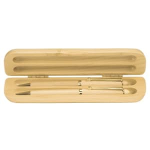 6 3/4″ x 2″ Maple 2-Pen Case (Case only, pen not included)