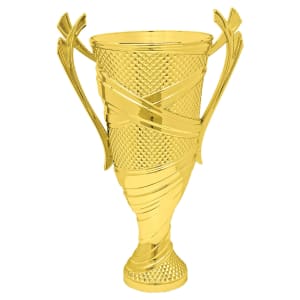 8 3/4″ Gold Plastic Textured Cup