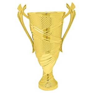 10 3/4″ Gold Plastic Textured Cup