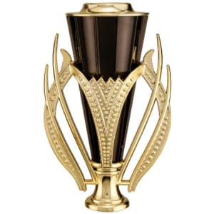 6″ Gold/Black Plastic Cup with Lid