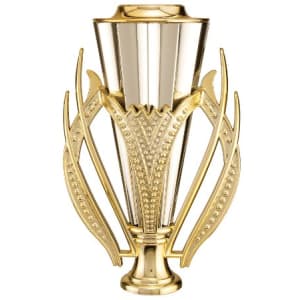 6″ Gold/Silver Plastic Cup with Lid