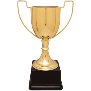 11 3/4″ Gold Completed Zinc Cup Trophy on Plastic Base