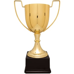 17 1/2″ Gold Completed Zinc Cup Trophy on Plastic Base
