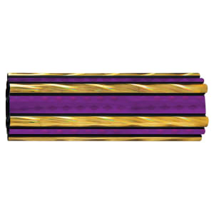 45″ Purple/Gold Rectangular Diamond Trophy Column