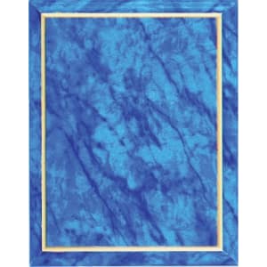 8″ x 10″ Blue Marble Finish Plaque with Gold Cove Edge