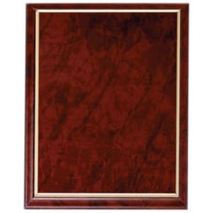 10 1/2″ x 13″ Ruby Marble Finish Plaque with Gold Cove Edge