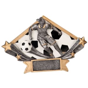 8 1/2″ x 5 3/4″ Female Soccer Diamond Star Resin