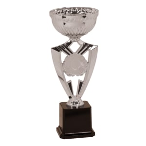 12 3/8″ Silver Ribbon 2″ Insert Holder Easy Cup Kit