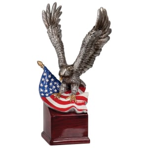 10″ Eagle and Flag on Resin Base