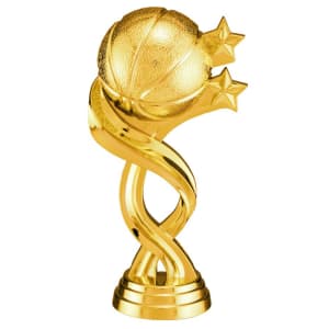5″ Gold Basketball Twisted Sport Figure