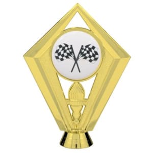 5 1/2″ Color Crossed Flags Diamond Figure