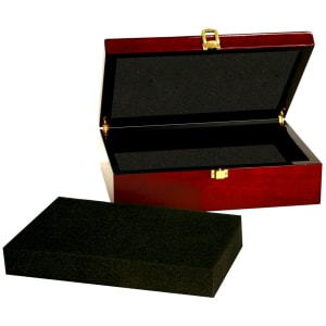 7 3/4″ x 6 1/4″ x 2 3/8″ Rosewood Piano Finish Gift Box