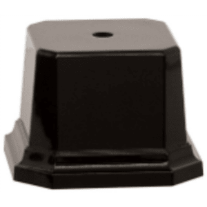 3 9/16″ x 3 9/16″ Gloss Black Weighted Plastic Base with Clipped Corners