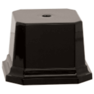 4 3/8″ x 4 3/8″ Gloss Black Weighted Plastic Base with Clipped Corners