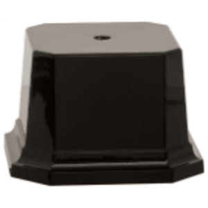 5 1/8″ x 5 1/8″ Gloss Black Weighted Plastic Base with Clipped Corners