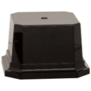 6 1/8″ x 6 1/8″ Gloss Black Weighted Plastic Base with Clipped Corners