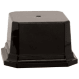 7 1/8″ x 7 1/8″ Gloss Black Weighted Plastic Base with Clipped Corners