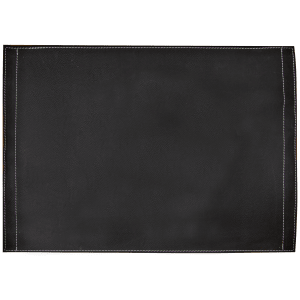 16″ x 12″ Black/Silver Laserable Leatherette Insert for Serving Tray