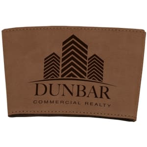 3″ Dark Brown Laserable Leatherette Mug Sleeve