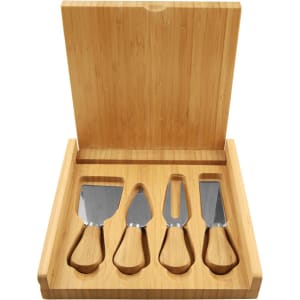 8″ x 8″ Bamboo Cheese Set with 4 Tools