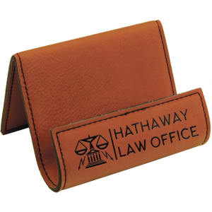 3 1/2″ x 2 1/2″ Rawhide Laserable Leatherette Holder Easel